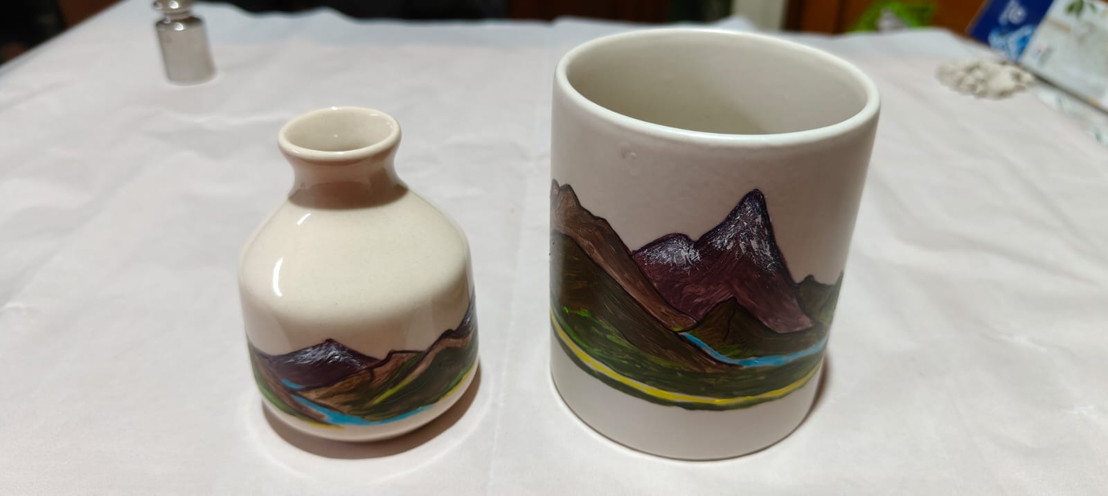Acrylic On Ceramic Pots